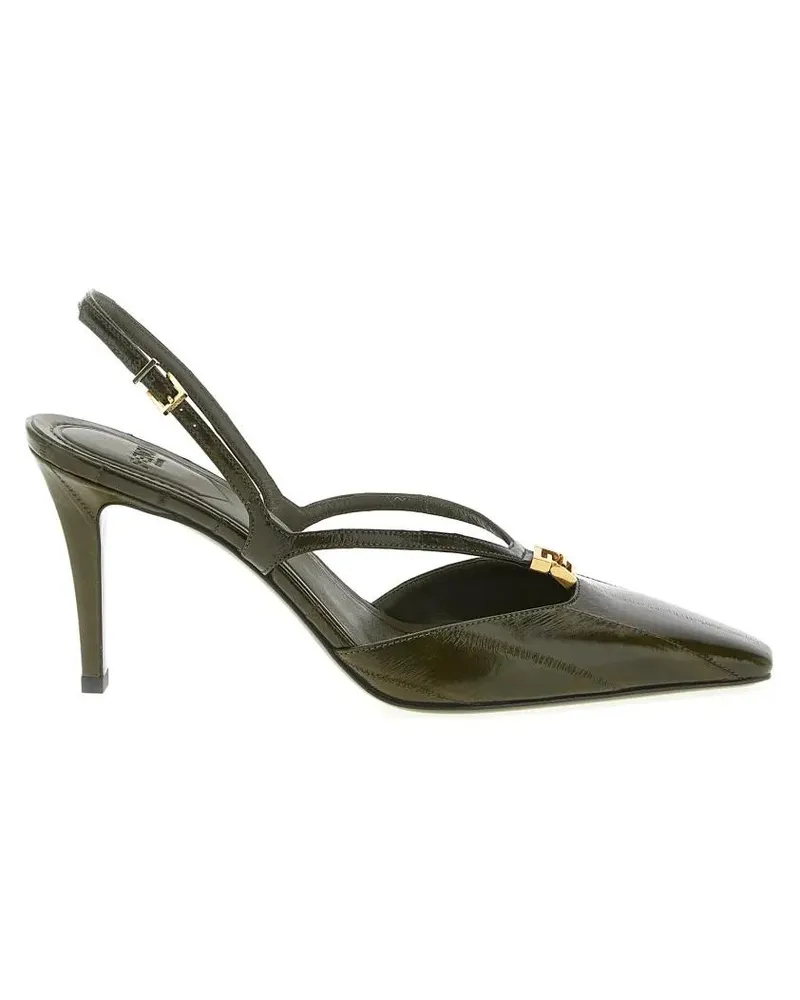 Fendi Hohe Schuhe ' Ffold' Slingback grün Grün