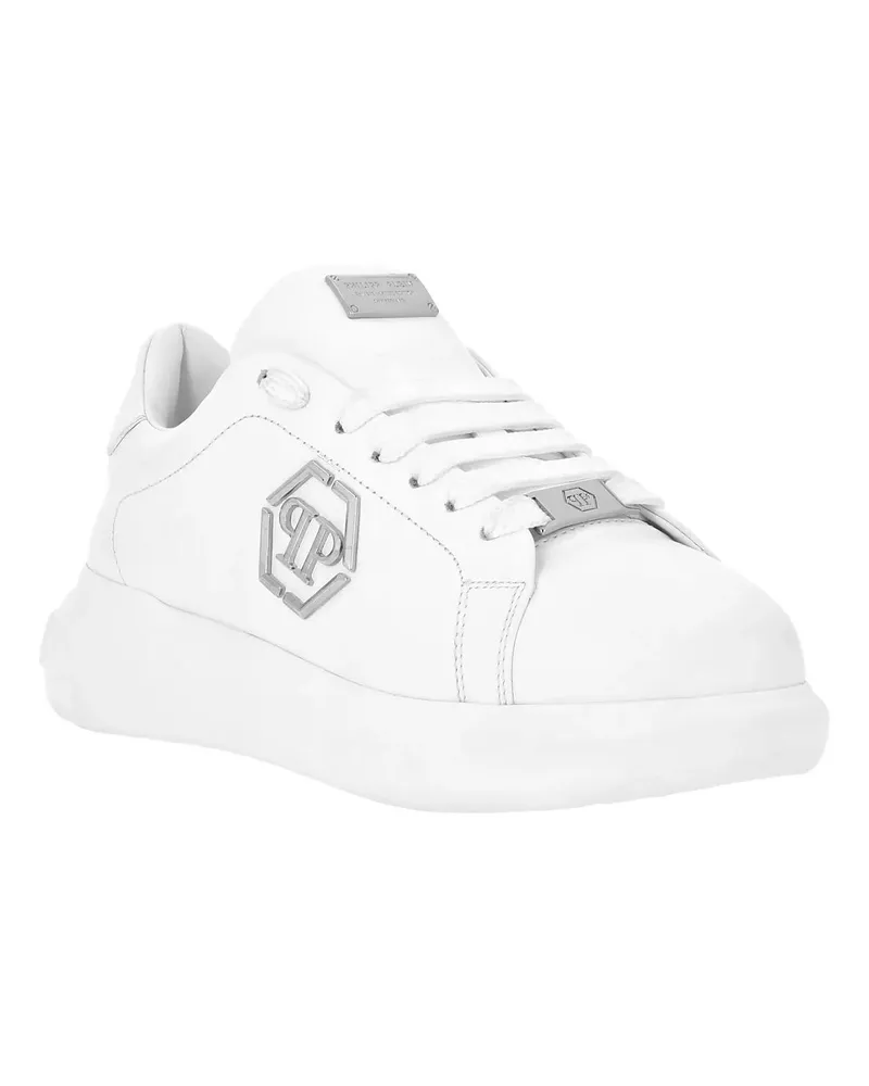 Philipp Plein Low-Top Sneaker Lo-Top Turnschuhe Hexagon weiß Weiß