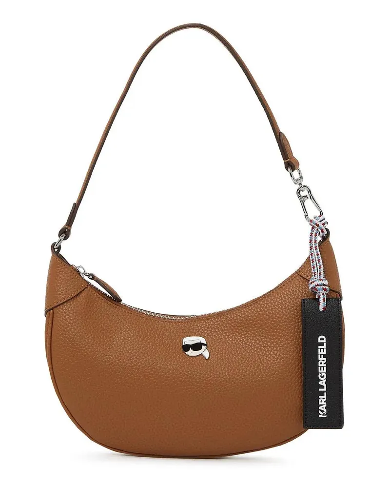 Karl Lagerfeld Hobo Bags Ikon Pebble Umhängetasche Mond braun Braun
