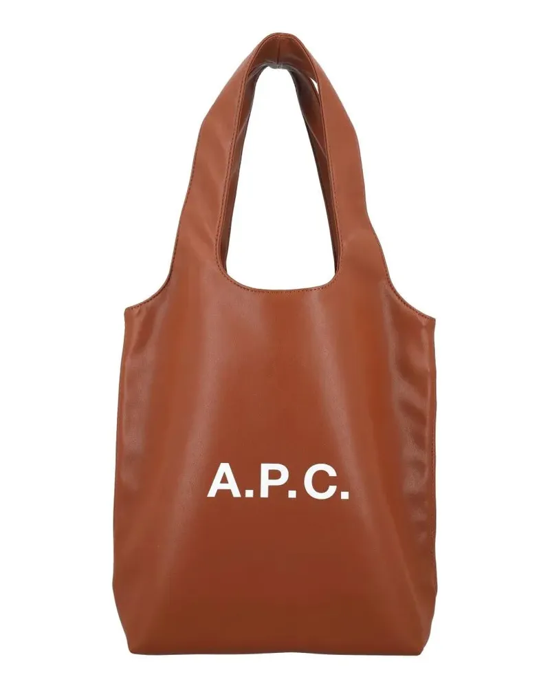 A.P.C. Shopper & Totes Ninon Small Tote Bag braun Braun