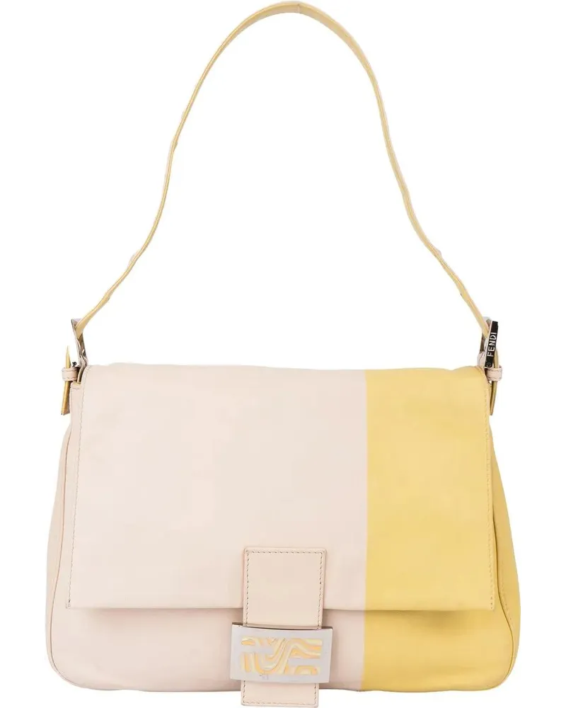 Fendi Crossbody Bags  Bicolor Leather Mamma Baguette Handbag bunt Bunt