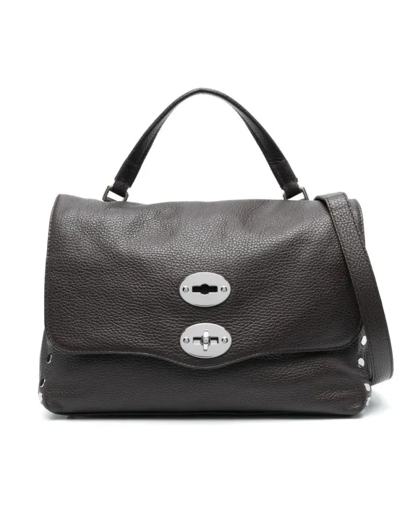 Zanellato Hobo Bags Postina Daily Small Leather Handbag schwarz Schwarz
