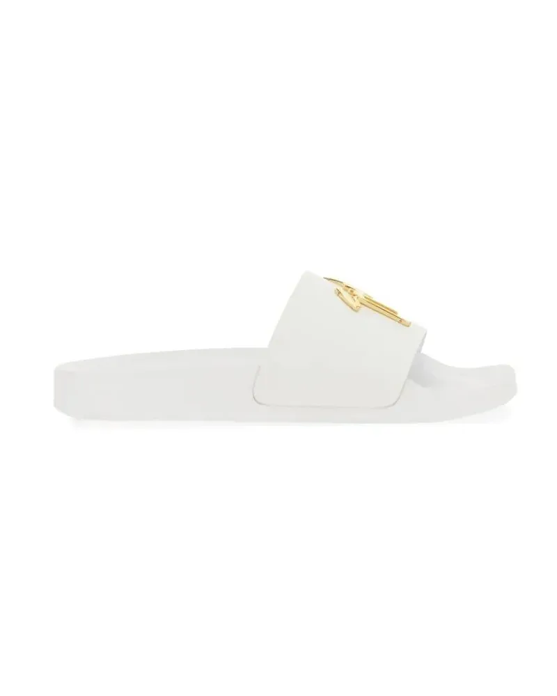 Giuseppe Zanotti Loafer Brett Sandal Slide weiß Weiß