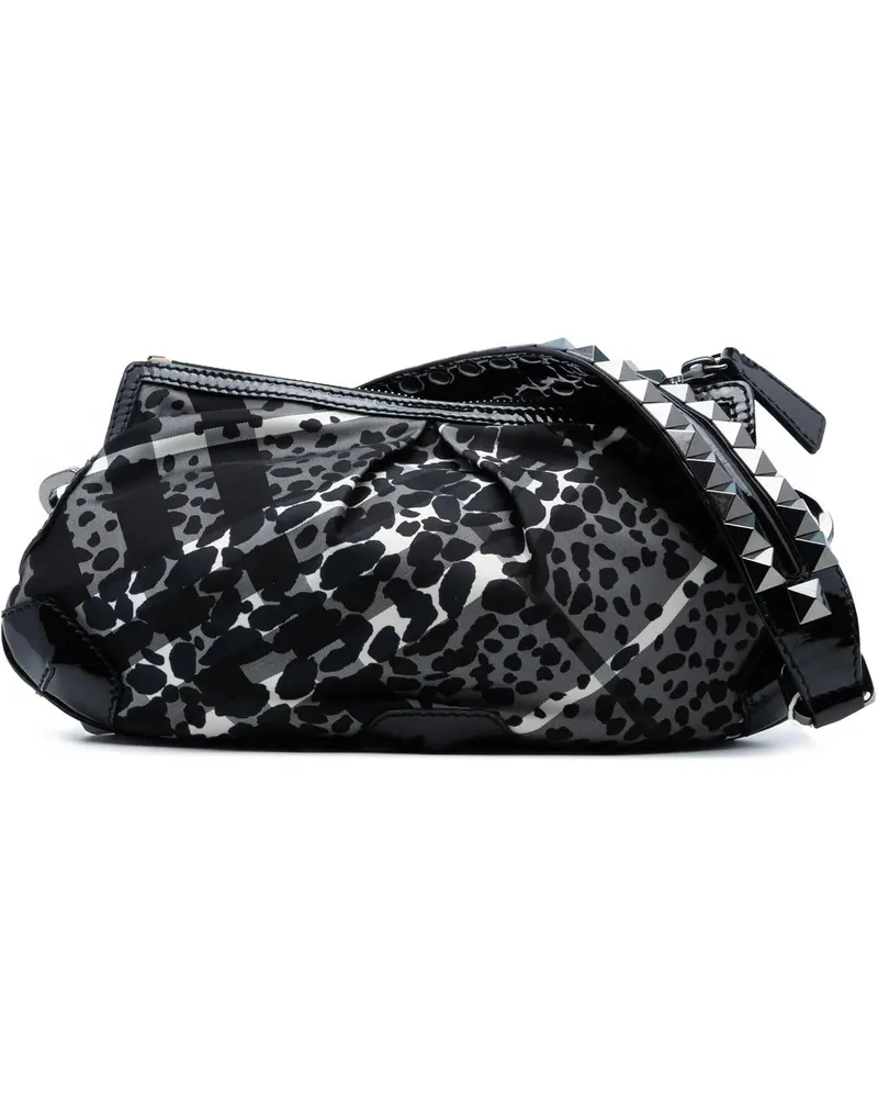 Burberry Hobo Bags Floral Beat Check Nylon Foley Hobo grau Grau