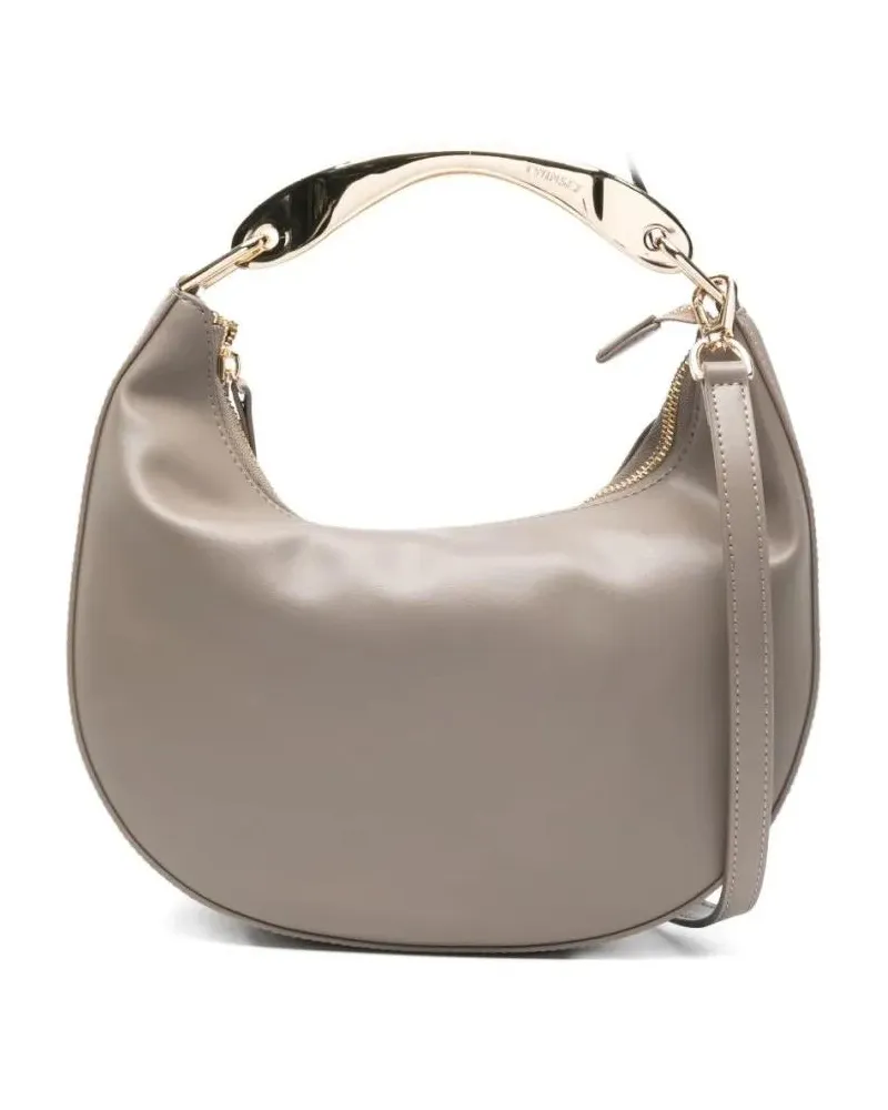 Twin-Set Hobo Bags Structured Dove Grey Handbag With Minimalist Desig braun Braun