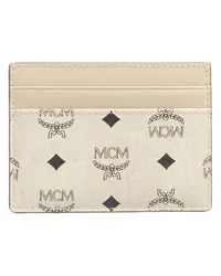 MCM Portemonnaies Aren Visetos Card Case Mini Creme