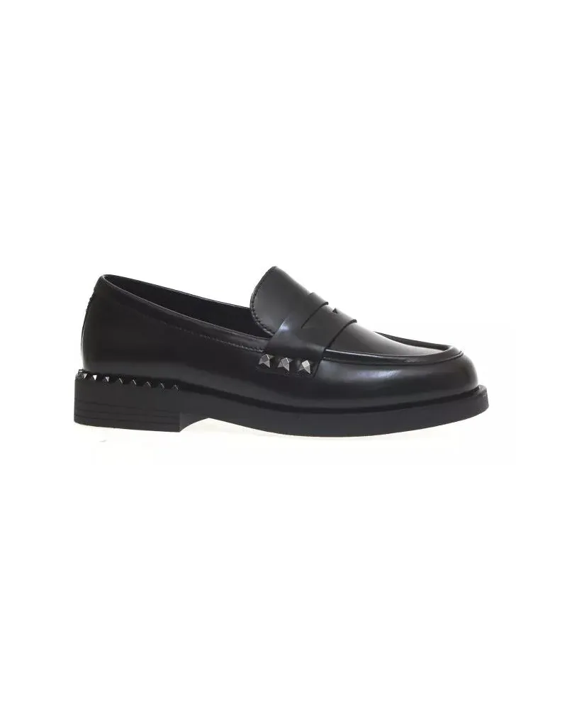 ash Black Moccasin With Studs Gun schwarz Schwarz