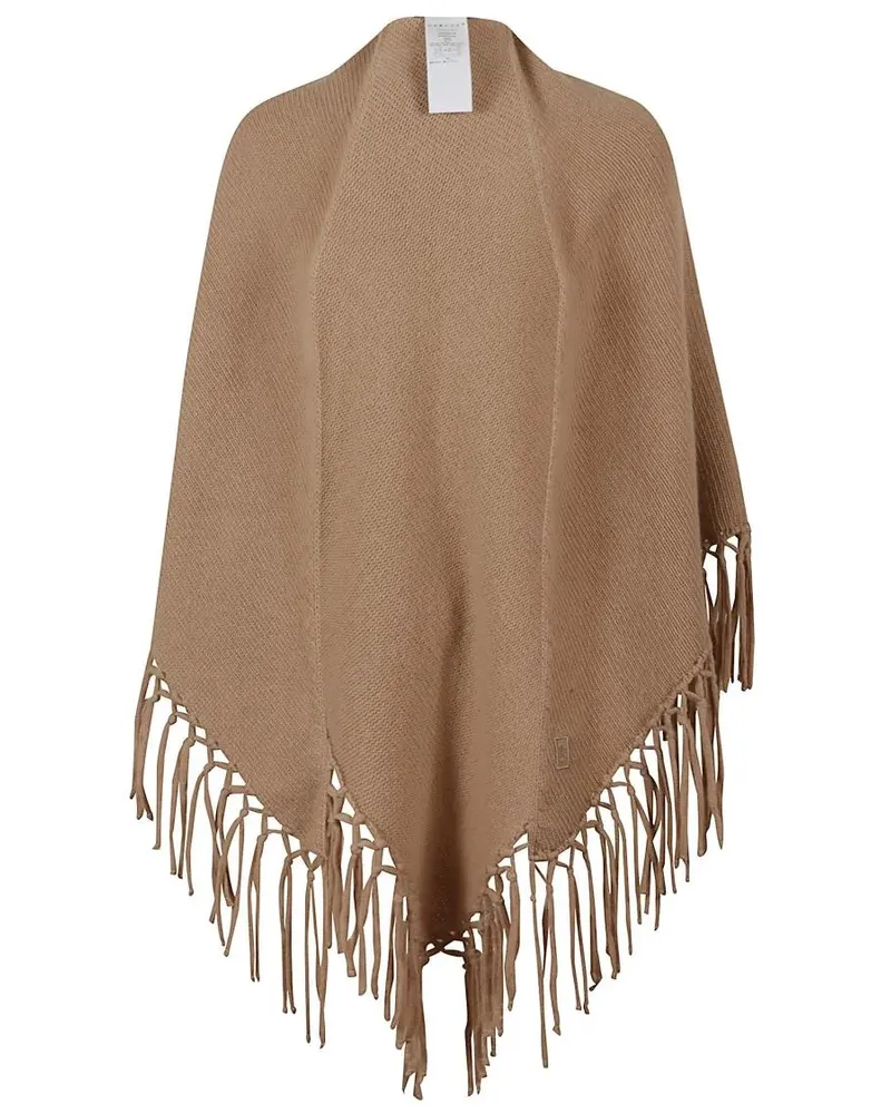 Max Mara Tücher & Schals Textured Wool Scarf With Triangular Shape braun Braun