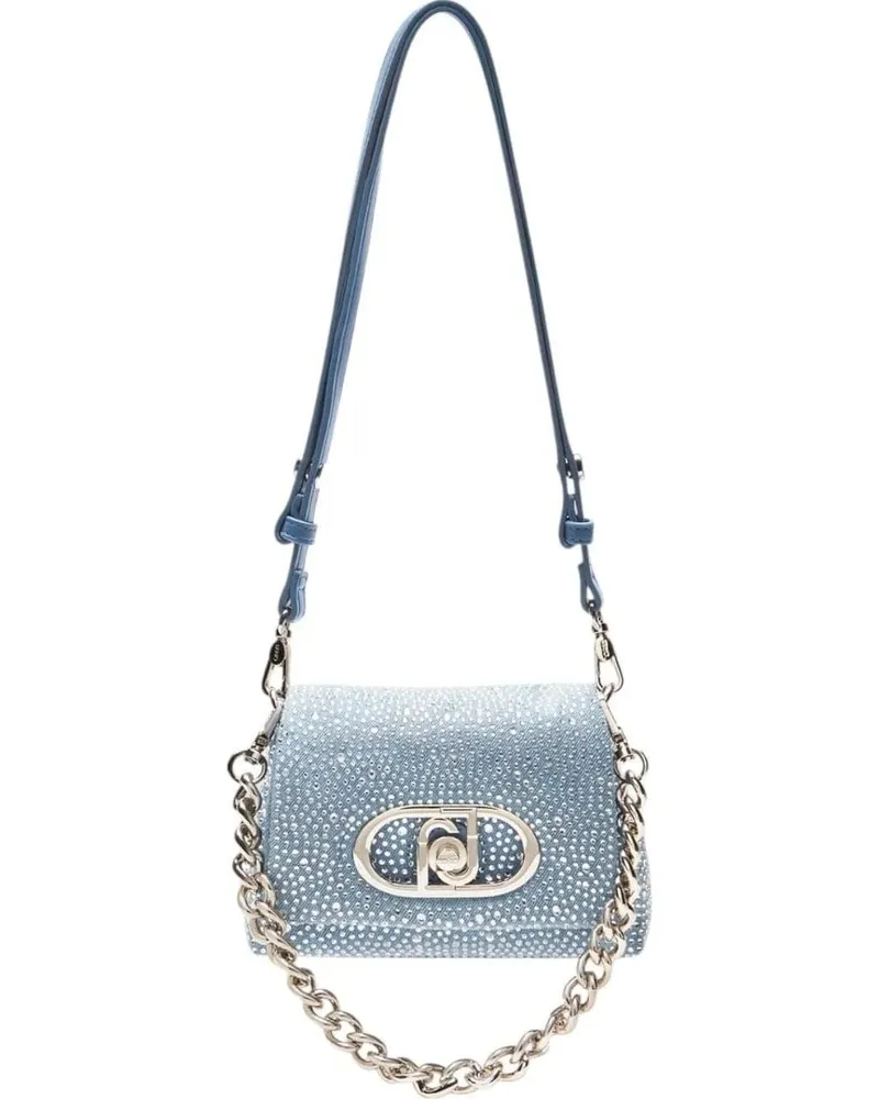 Liu Jo Hobo Bags Lapuffy' Shoulder Bag With Rhinestones blau Blau