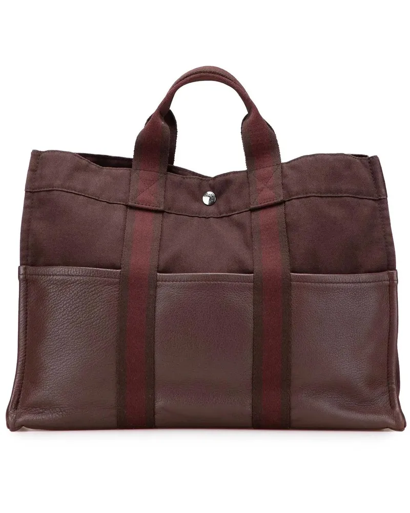 Hermès Shopper Canvas and Leather Fourre Tout MM braun Braun