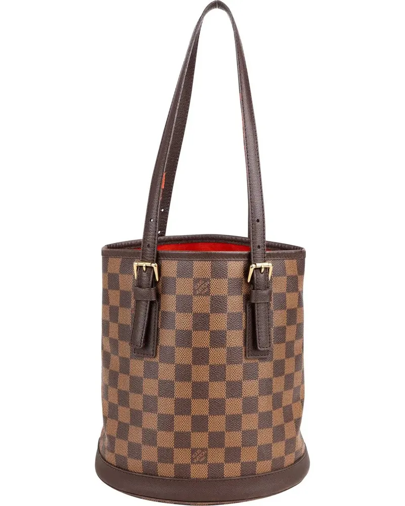 Louis Vuitton Crossbody Bags  Damier Ebene Monogram Bucket PM Hand braun Braun