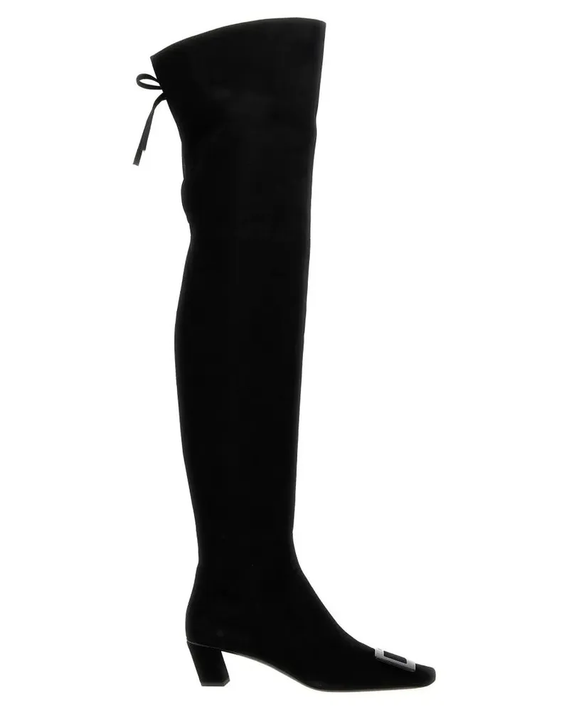 Roger Vivier Stiefel 'Belle Vivier' Cuissard Boots schwarz Schwarz