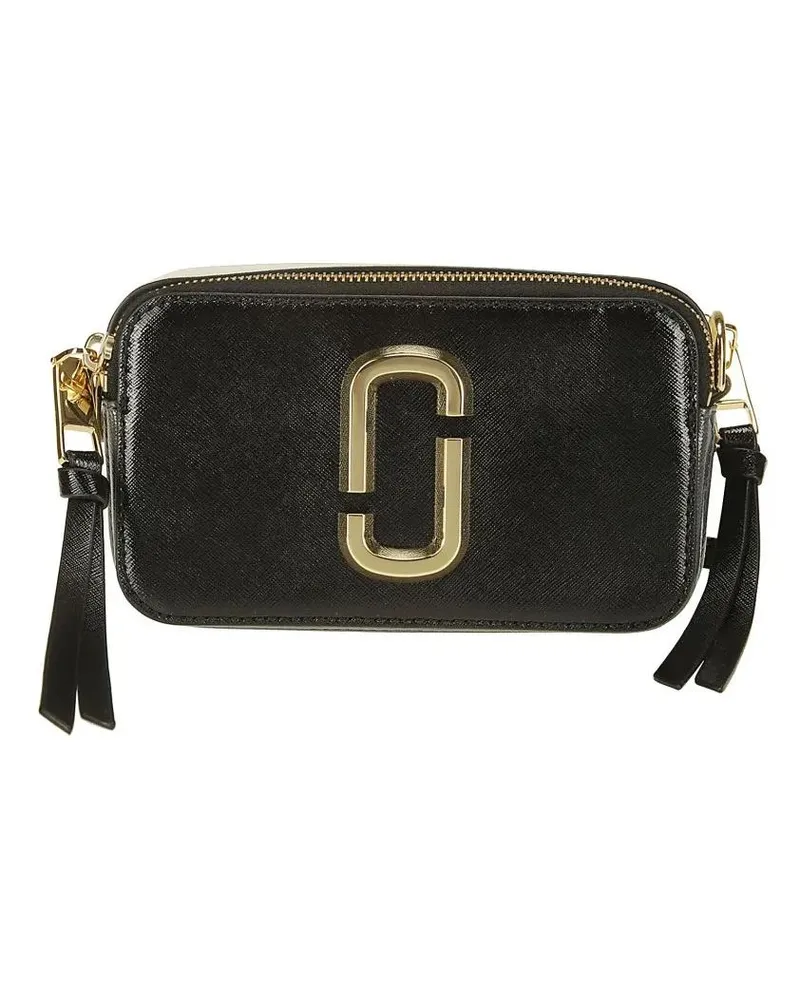 Marc Jacobs Hobo Bags Leather Shoulder Bag With Gold-Colored Details schwarz Schwarz