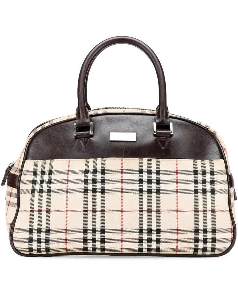Burberry Crossbody Bags House Check Canvas Handbag braun Braun