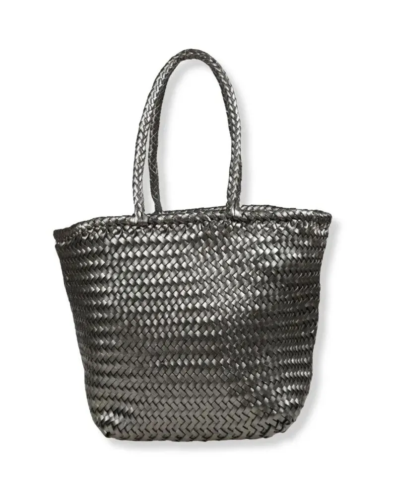 Dragon Diffusion Shopper & Totes Structured Handbag With Smooth Surface And Top Han silberfarben Silber