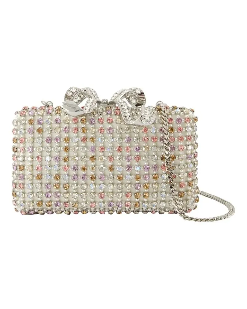 Self-Portrait Clutches Crystal Clutch - Metal - Multicolor beige Beige
