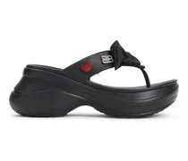 Sandalen Rubber Sandals With Playful Heart Embellishments schwarz