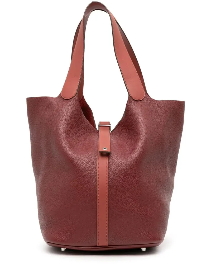 Hermès Crossbody Bags Bicolor Clemence and Swift Picotin Lock 31 rot Rot