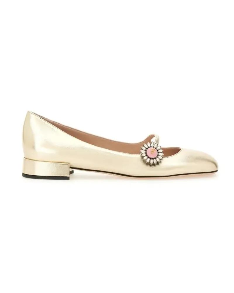 Valentino Garavani Mary-Jane Preshoes" Ballerina In Kidskin beige Beige