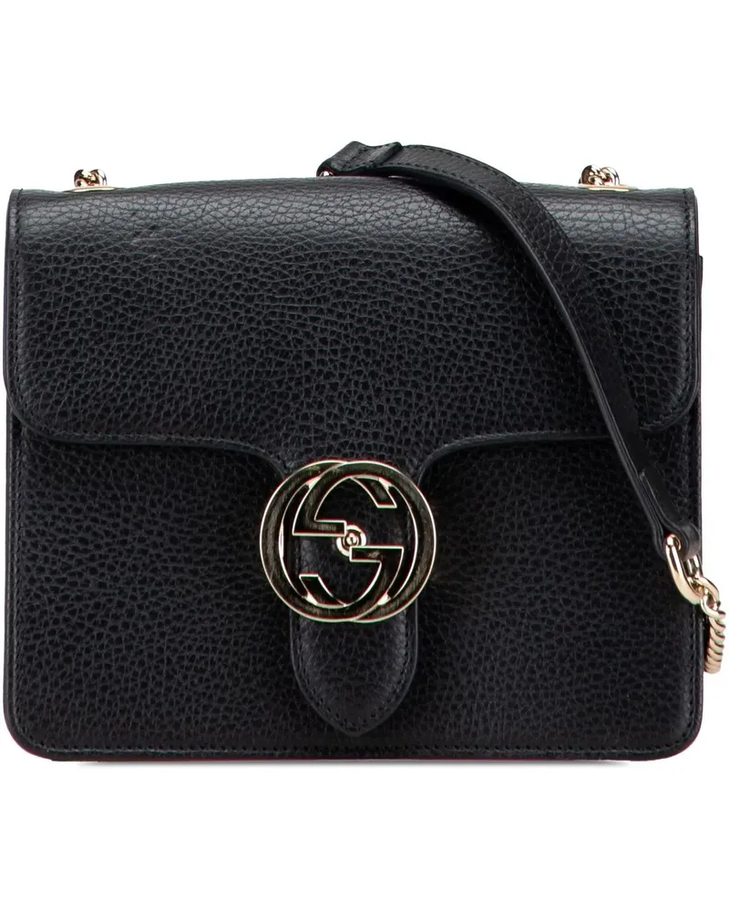 Gucci Hobo Bags Small Dollar Calfskin Interlocking G Crossbody schwarz Schwarz