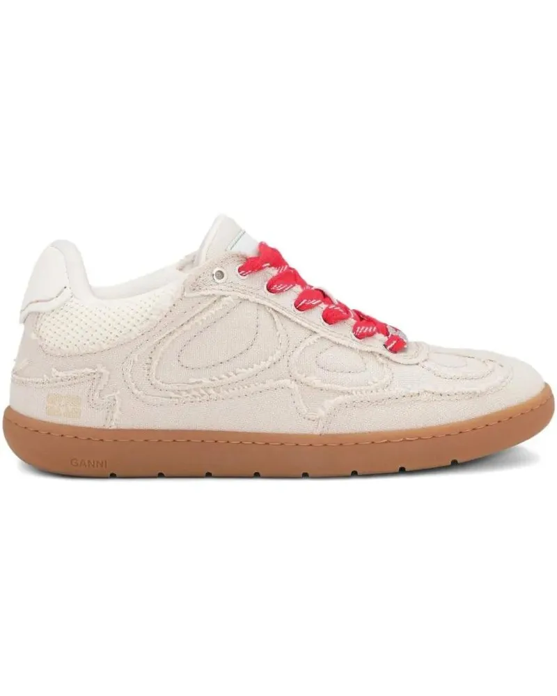 Ganni Low-Top Sneaker Beige Sneakers With Contrasting Gum Sole beige Beige