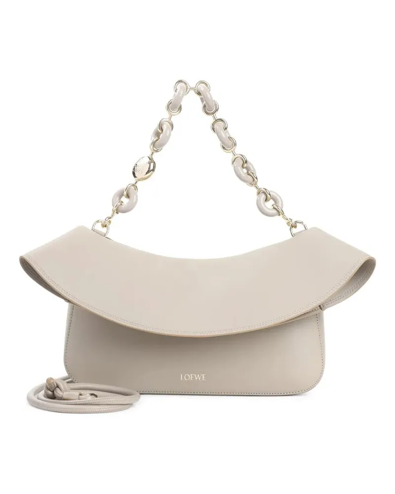 Loewe Hobo Bags Curved Flap Shoulder Bag weiß Weiß