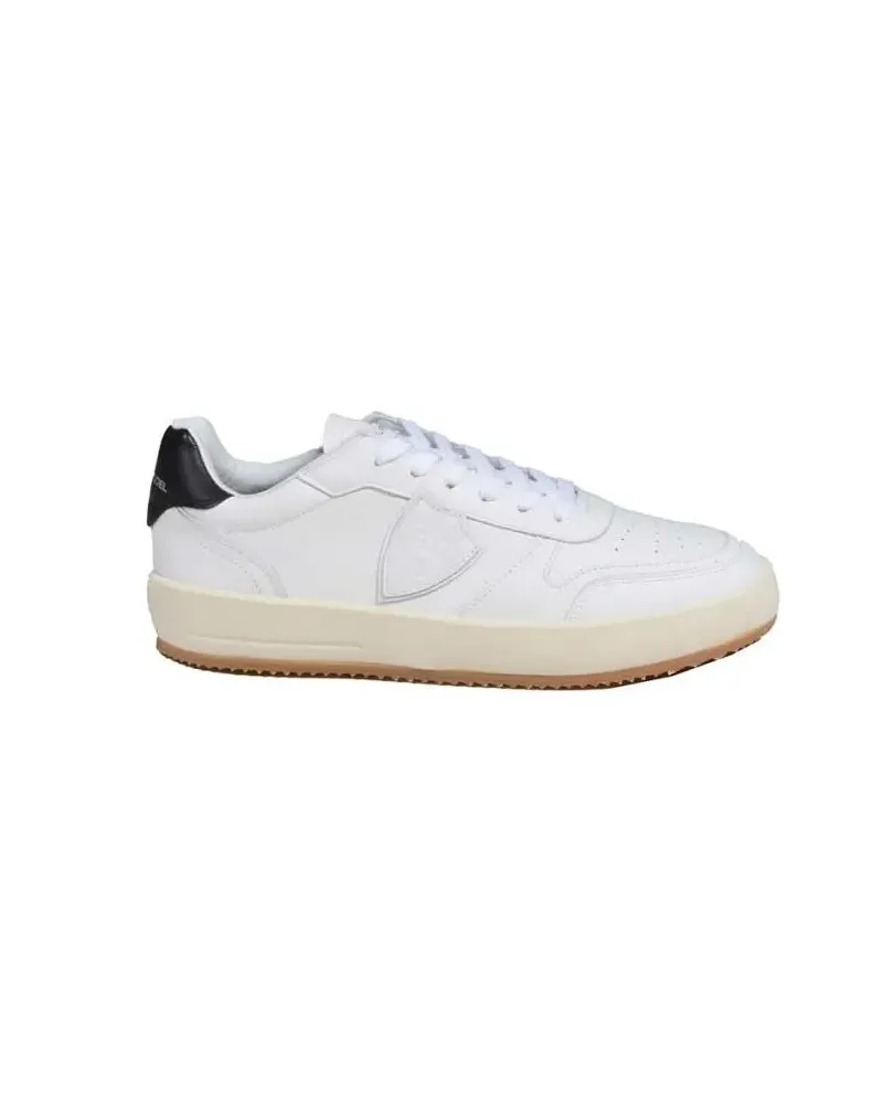 Philippe Model Low-Top Sneaker Nice Sneakers In White Leather Paris weiß Weiß