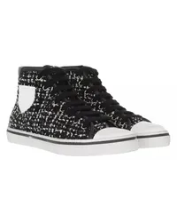 Saint Laurent Sneakers Bedford Mid Top Sneaker Tweed Leather Schwarz