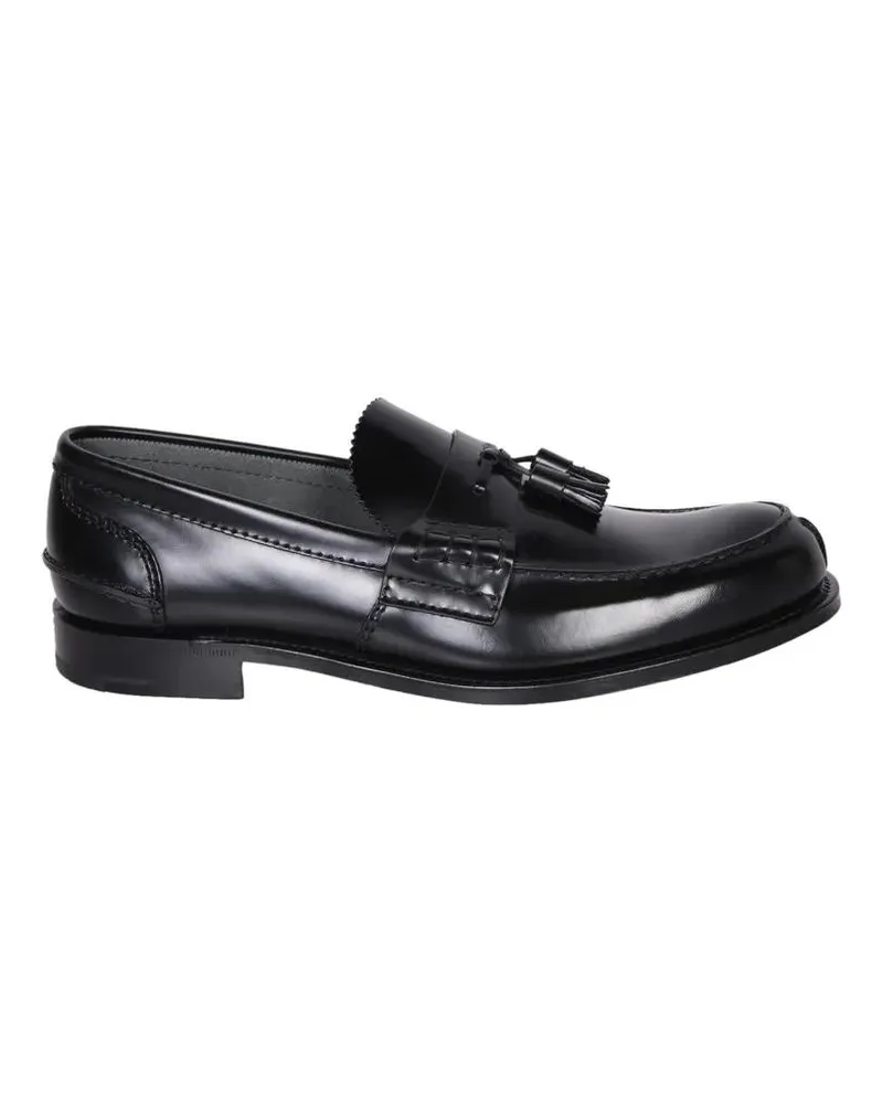 Church's Loafer Black Leather Loafers schwarz Schwarz