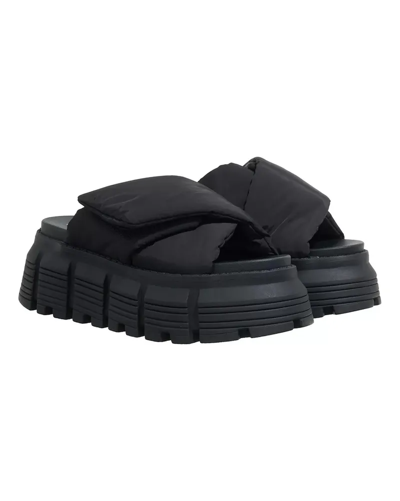 Buffalo Slipper & Pantoletten Ava Velcross schwarz Schwarz