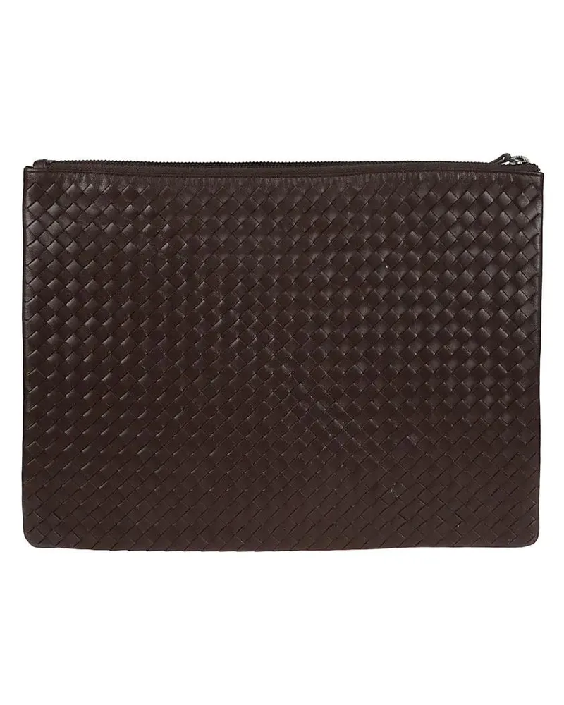 Dragon Diffusion Clutches Hand-Woven Calfskin A4 Clutch Bag braun Braun