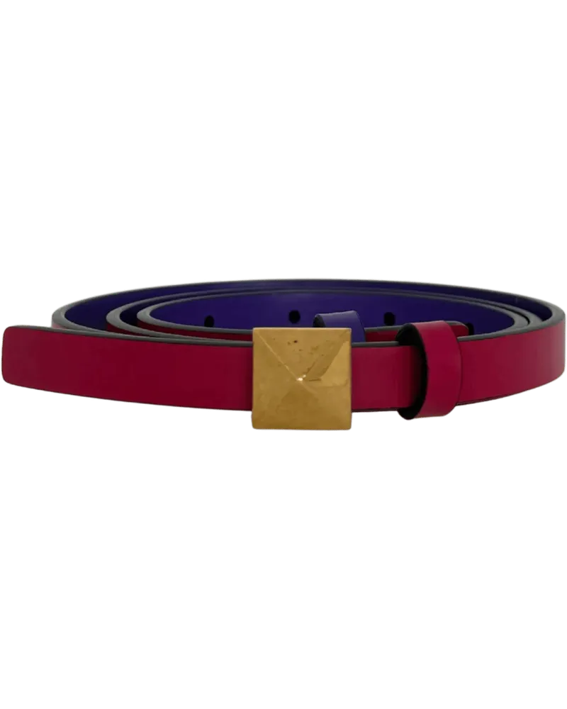 Valentino Garavani Gürtel  reversible leather belt 80cm Pi rosa Gold