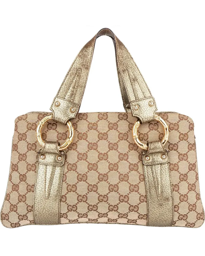 Gucci Crossbody Bags  GG Monogram Golden Bamboo Handbag bunt Bunt