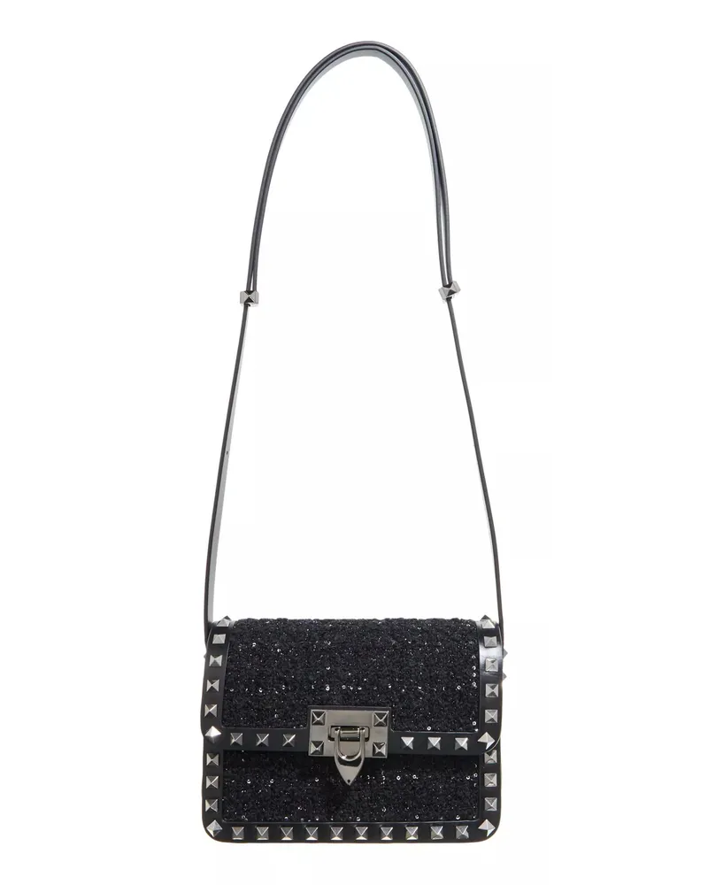 Valentino Garavani Crossbody Bags Small Shoulder Bag Rockstud schwarz Schwarz
