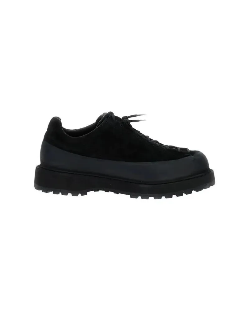 Stone Island Low-Top Sneaker Textured Black Sneakers With Suede Upper schwarz Schwarz