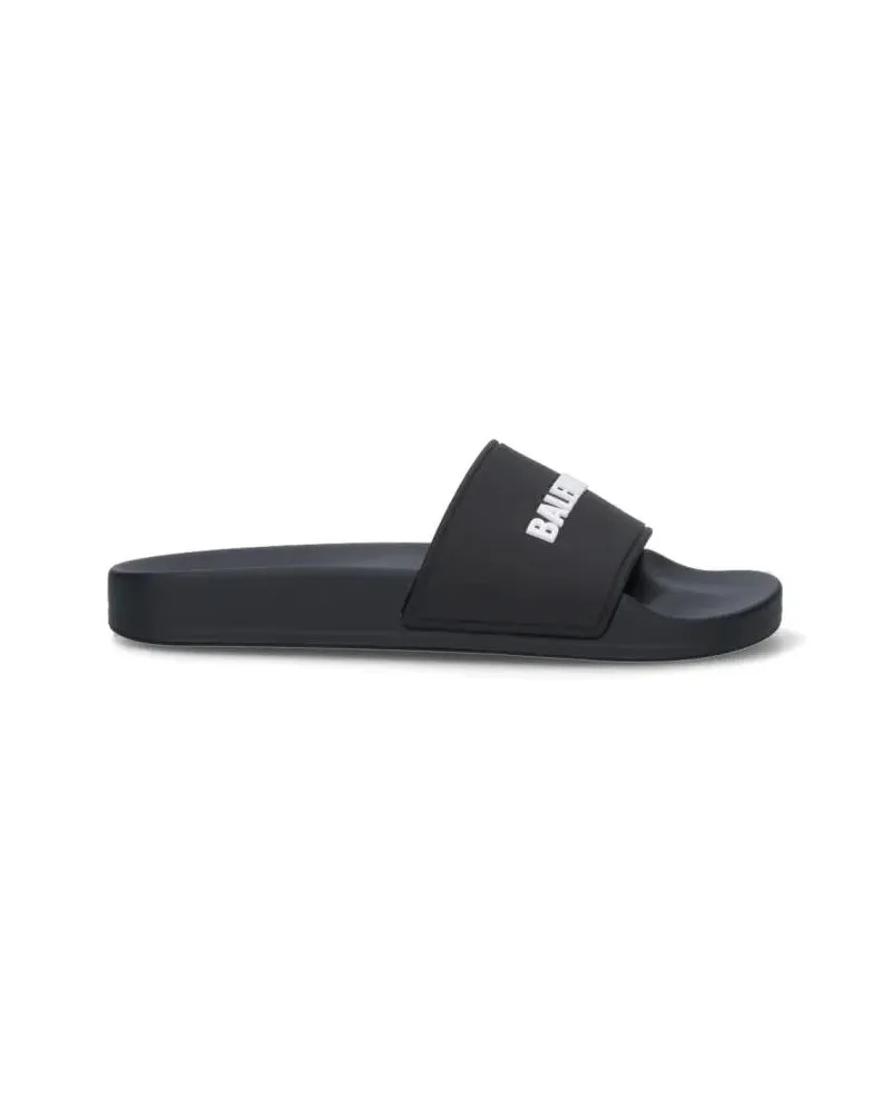 Balenciaga Sandalen "Pool Side" Slide Sandals – Black schwarz Schwarz