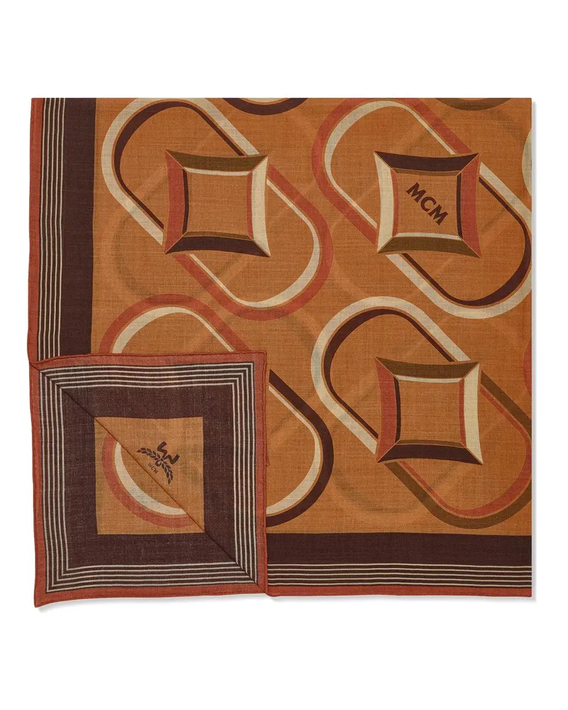 MCM Tücher & Schals Scarves Wollschal mit Rautenmonogramm braun Braun