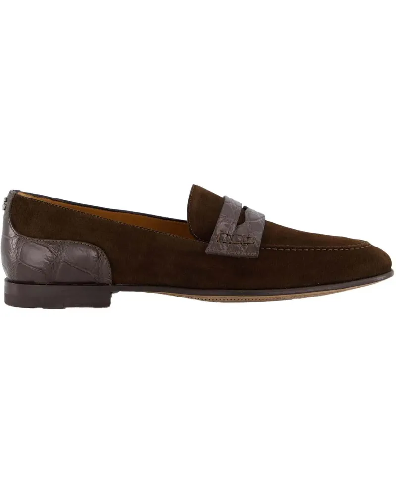 Dolce & Gabbana Slipper & Pantoletten Heren DG Plaque Loafers Bruin braun Braun