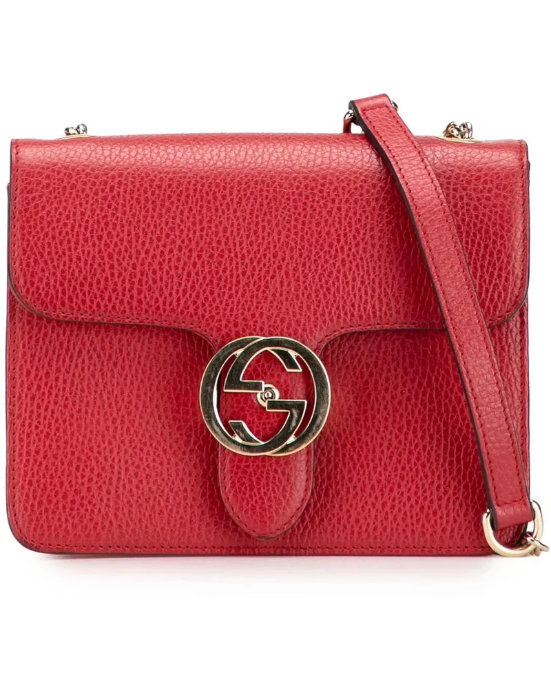 Gucci Hobo Bags Small Dollar Calfskin Interlocking G Crossbody rot Rot