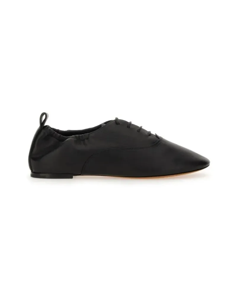 Lanvin Lace-Up Slipper With Pointed Toe schwarz Schwarz