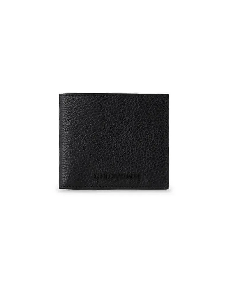Emporio Armani Portemonnaies Wallets Black schwarz Schwarz