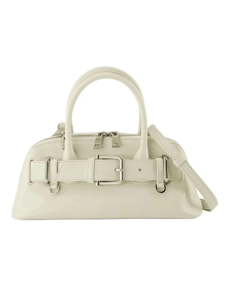 OSOI Hobo Bags Zip Brocle Mini Shoulder Bag - Leather - Cream grau Grau
