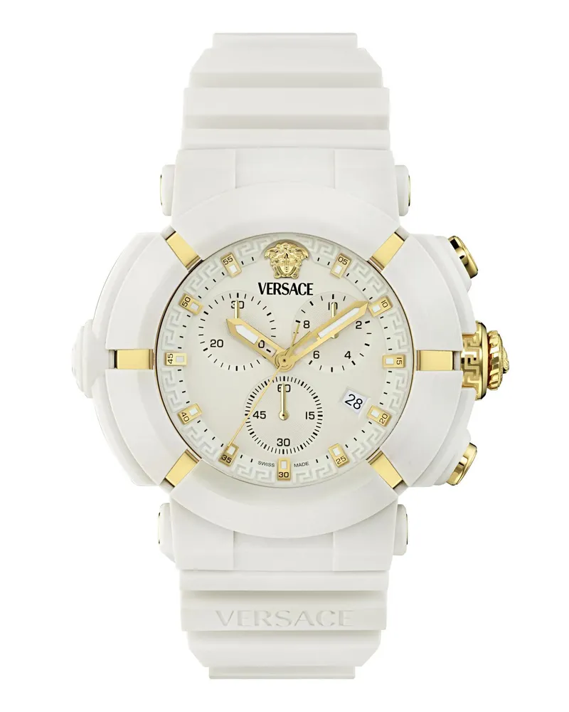 Versace Uhren Quarz-Chronographenuhr  Real Active Chrono white Weiß