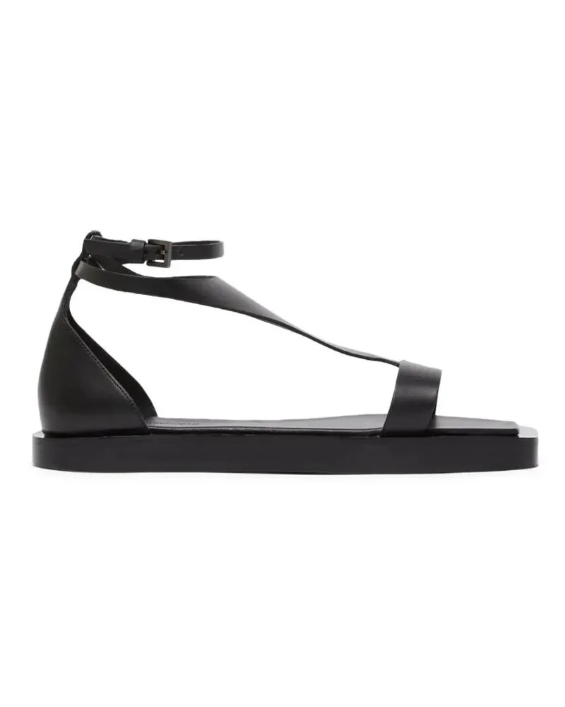 Max Mara Sandalen Minimalist Black Sneakers With Crisscross Ankle St schwarz Schwarz
