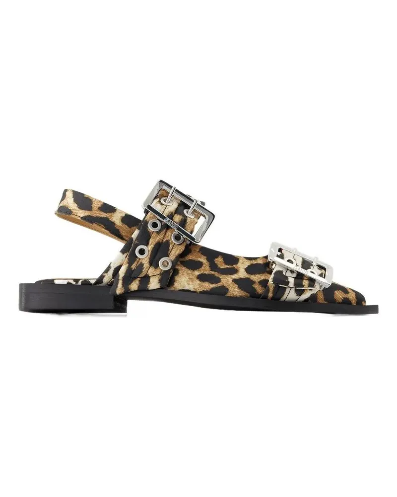 Ganni Ballerinas Feminine - Synthetic - Printed braun Braun