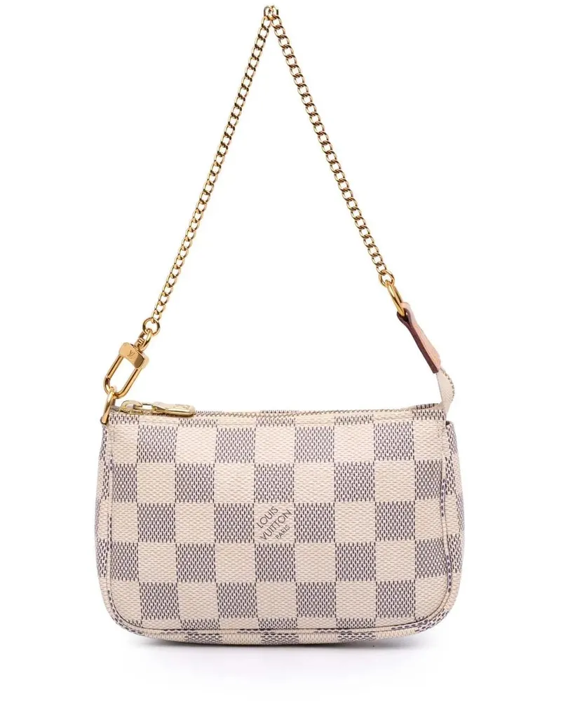 Louis Vuitton Crossbody Bags Damier Azur Mini Pochette Accessoires weiß Weiß