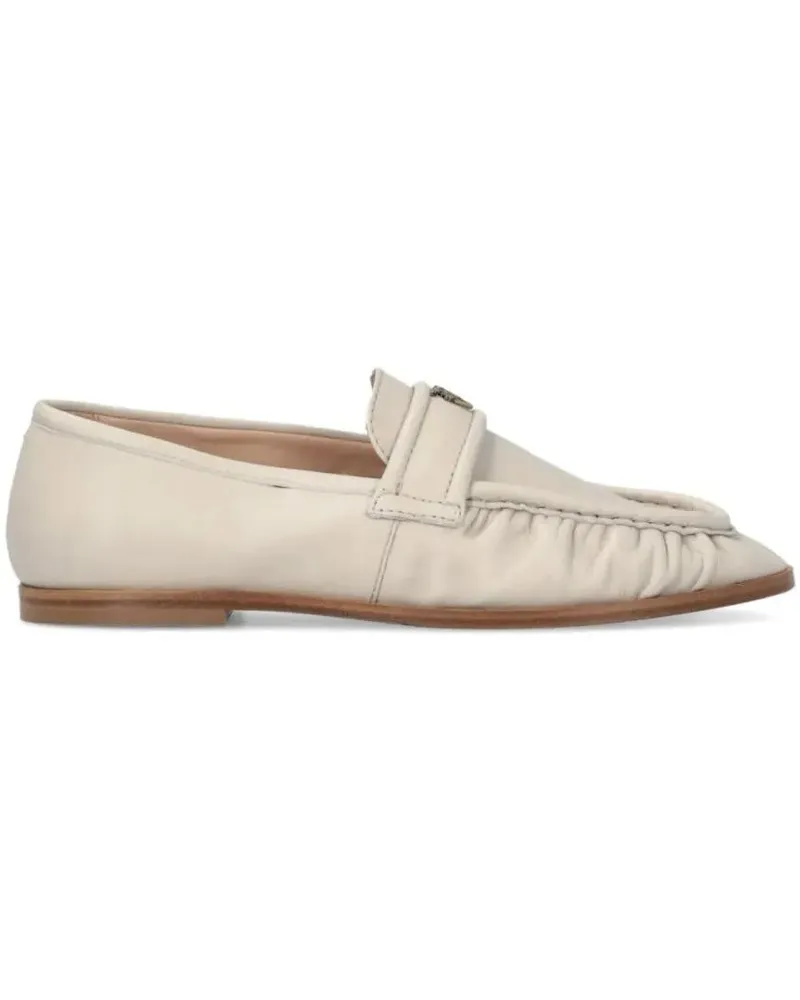 Pinko Beige Leather Loafers beige Beige