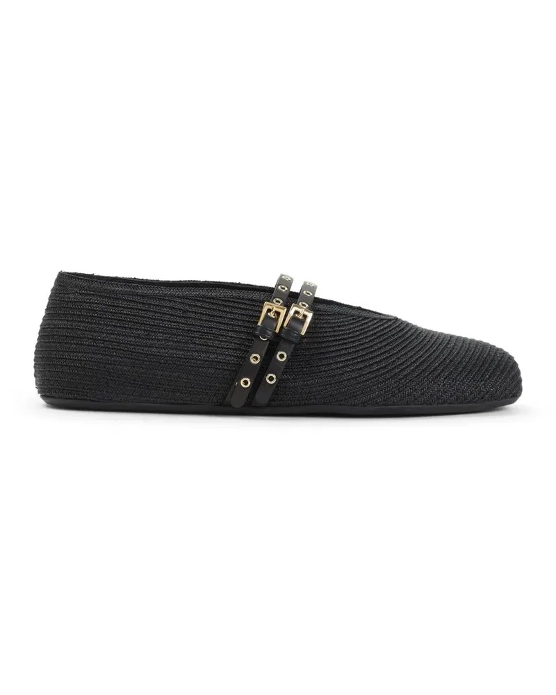 Alaïa Textured Upper Ballerinas schwarz Schwarz