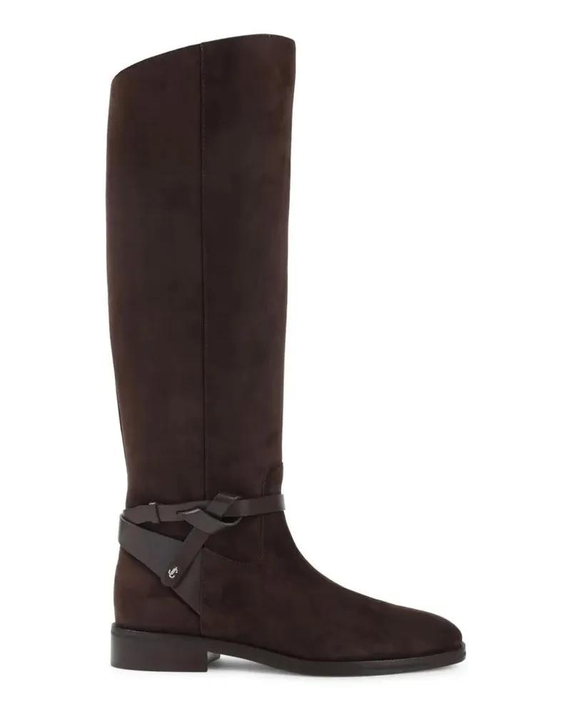 Jimmy Choo Stiefel Suede Lawton Kb Flat Boots braun Braun
