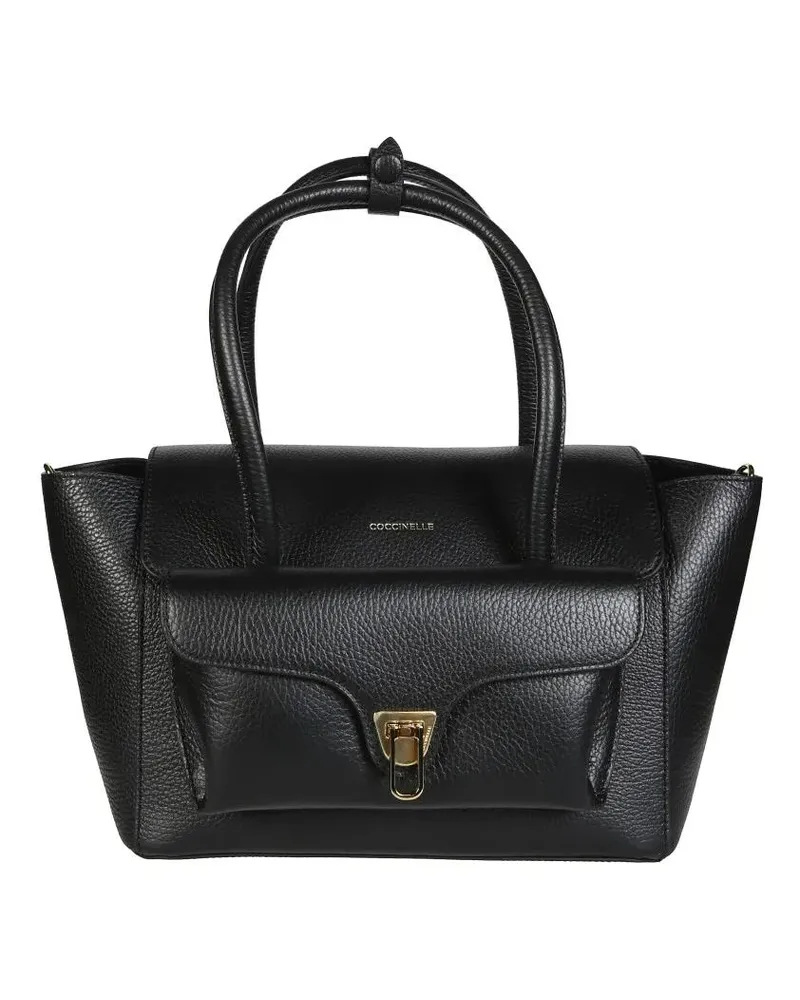 Coccinelle Hobo Bags Double Beat M Shoulder Bag schwarz Schwarz